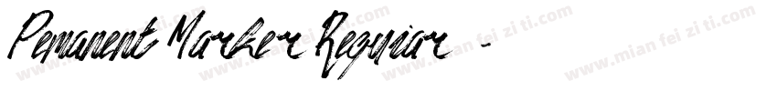 Pemanent Marker Reguiar字体字体转换
